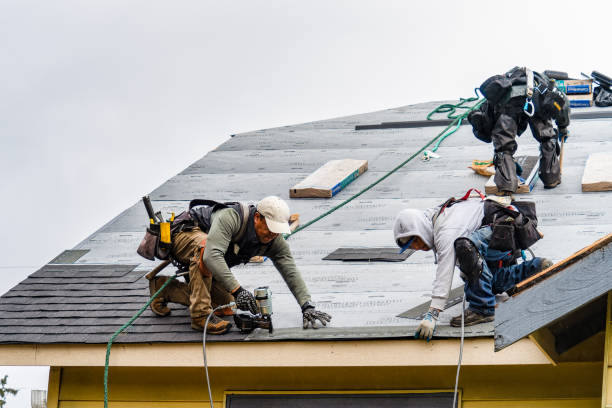 Professional Gutter Installation technician working in Preston Park, PA